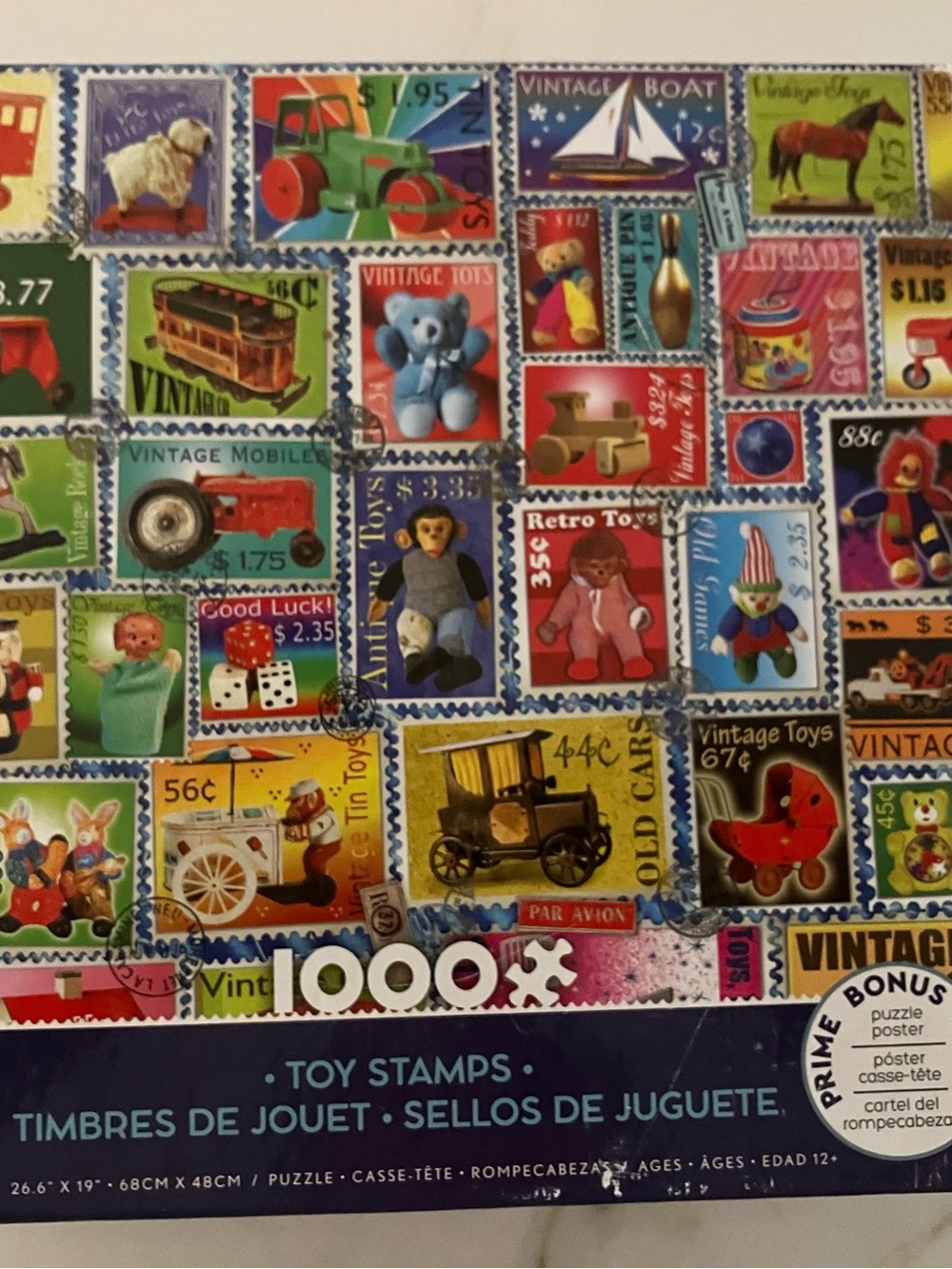 Toy Stamps 1000-Piece Jigsaw Puzzle - Multicolor